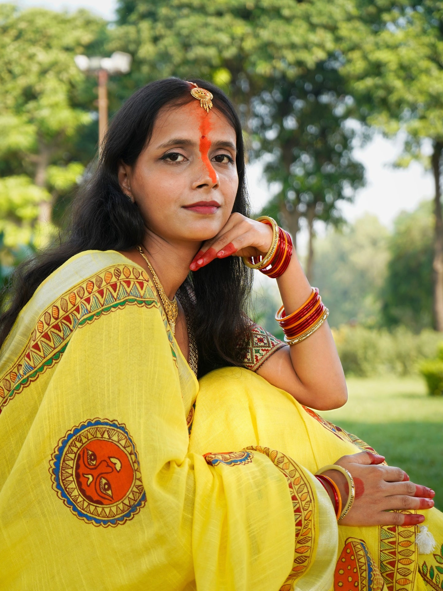 SUHAGAN chhat puja cotton saree