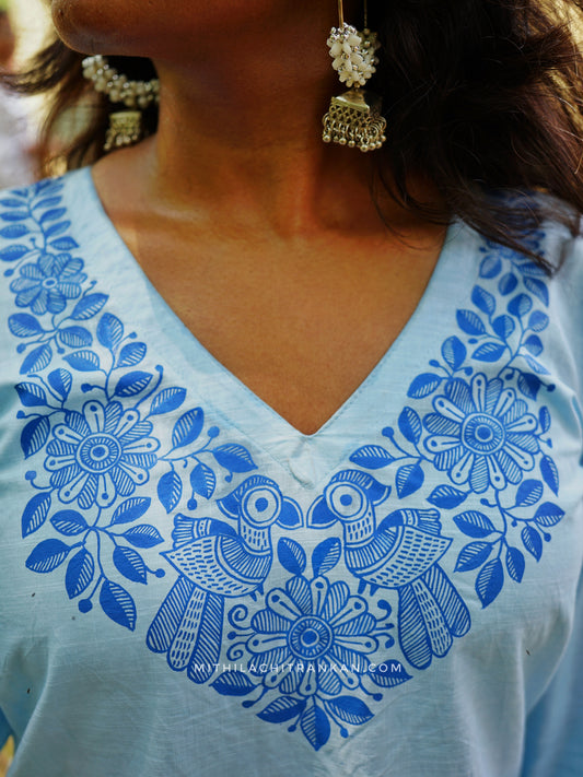 VARTIKA madhubani handpainted cotton kurti
