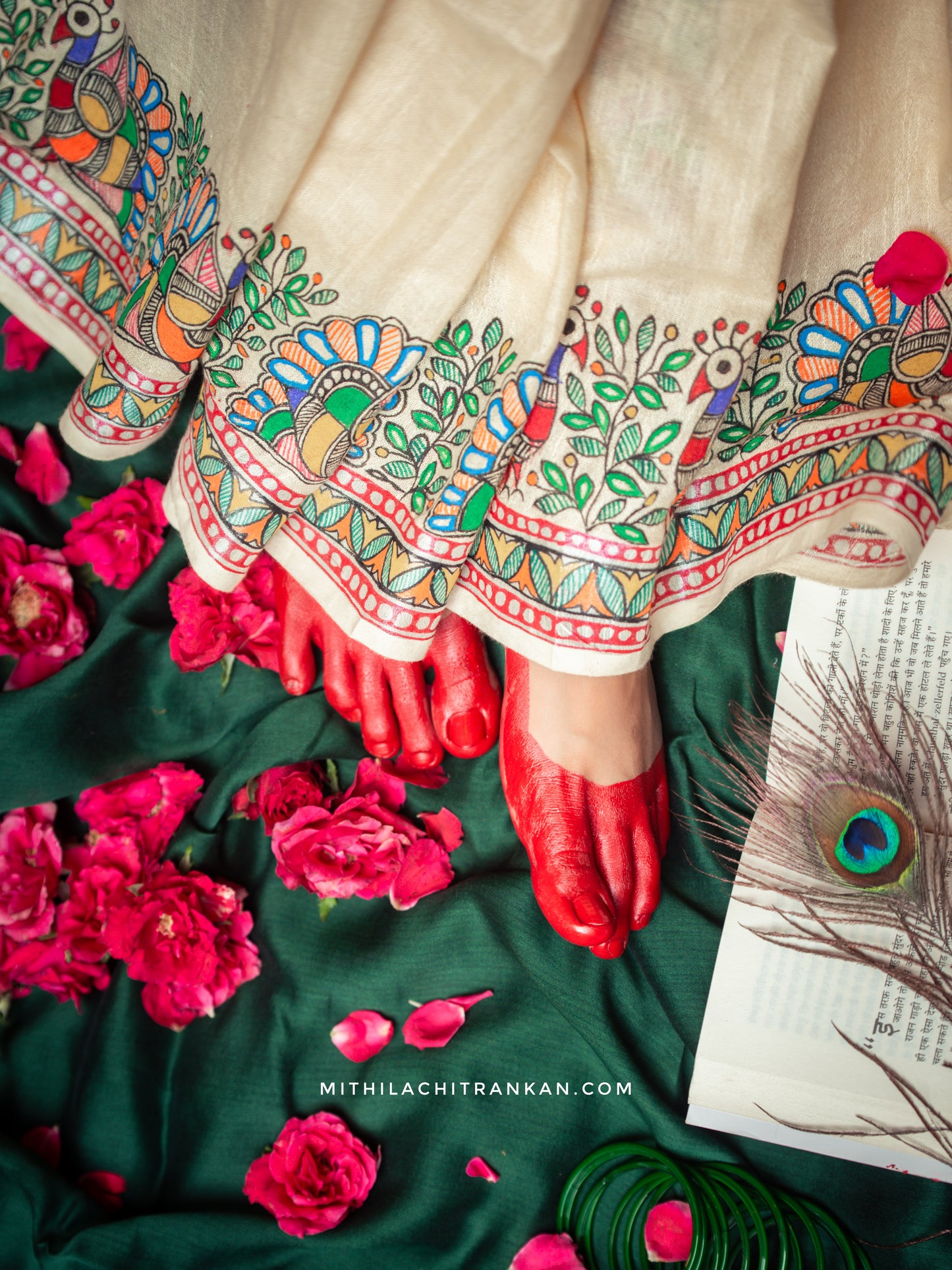 MAYURI handpainted chanderi silk saree