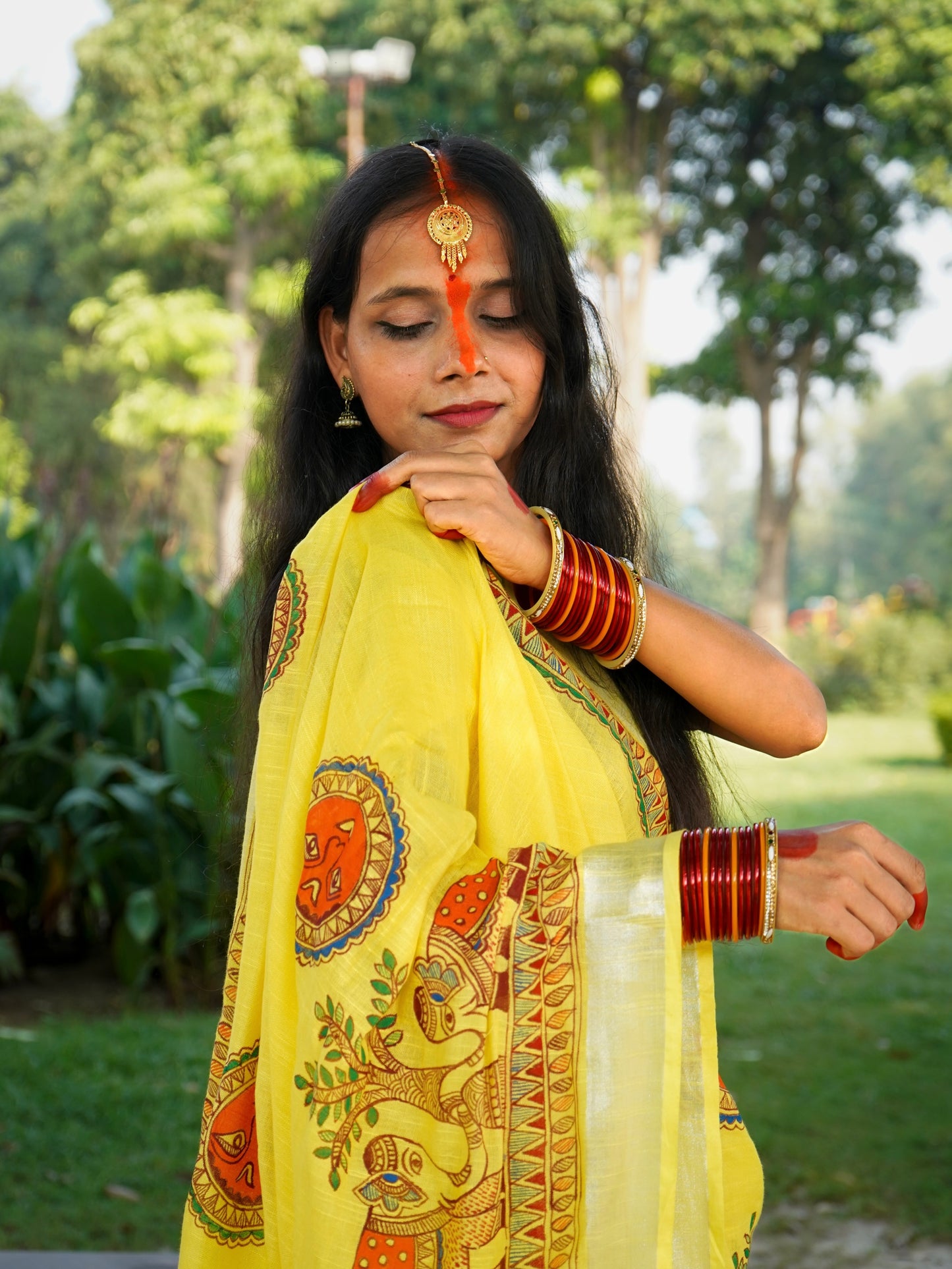 SUHAGAN chhat puja cotton saree