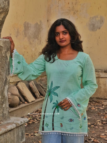 TARANG Madhubani handpainted short kurti