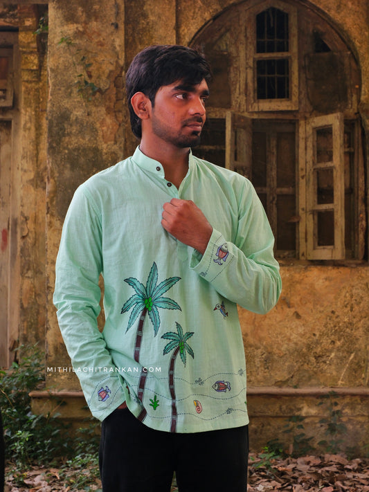 HARSHIT handpainted madhubani men’s short kurta