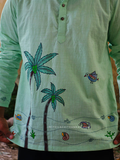 HARSHIT handpainted madhubani men’s short kurta