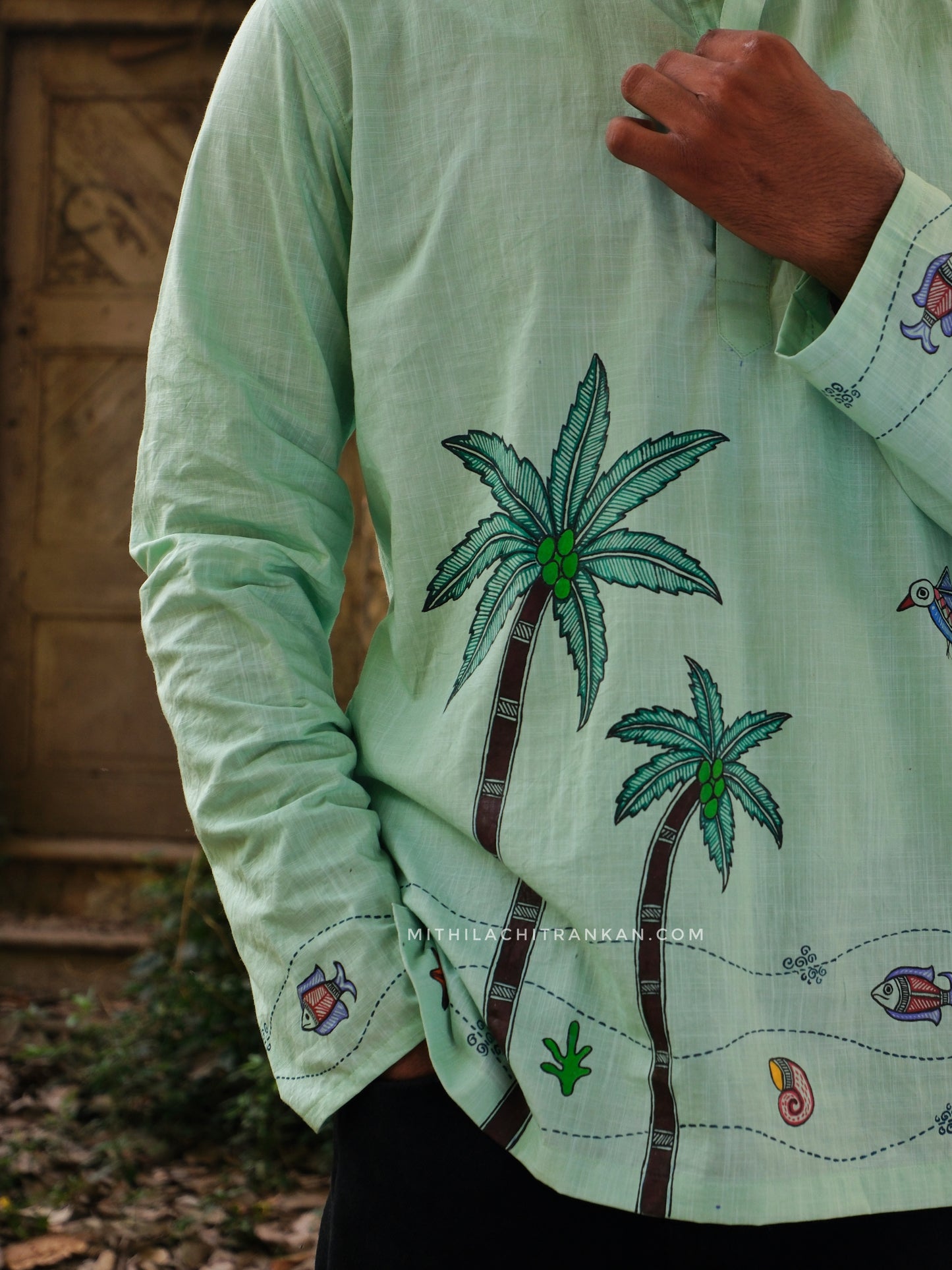 HARSHIT handpainted madhubani men’s short kurta