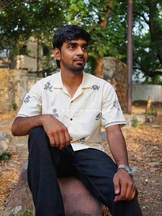 GODNA MOTIFS hand painted shirt