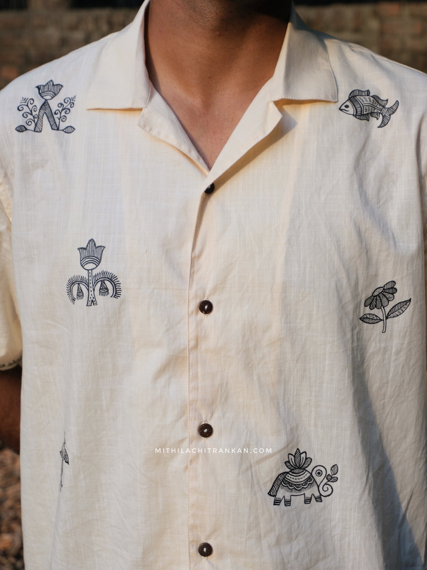 GODNA MOTIFS hand painted shirt