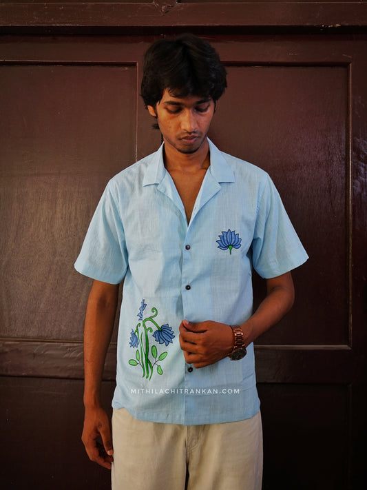 NEEL KAMAL Madhubani handpainted cotton shirt