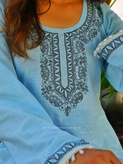 PRAKRITI madhubani handpainted cotton kurti