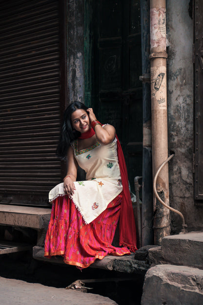 MADHURIMA Madhubani handpainted Cotton Kurti