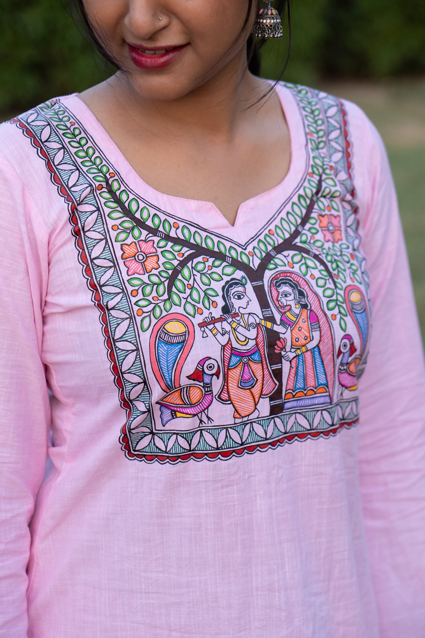 RADHIKA Madhubani hand painted cotton kurti