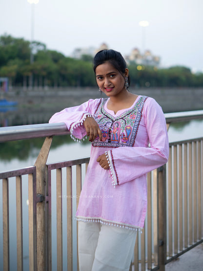 RADHIKA Madhubani hand painted cotton kurti
