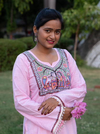 RADHIKA Madhubani hand painted cotton kurti