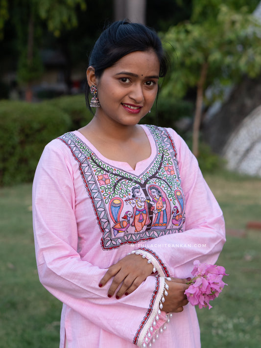 RADHIKA Madhubani hand painted cotton kurti
