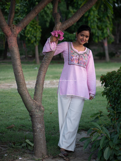 RADHIKA Madhubani hand painted cotton kurti