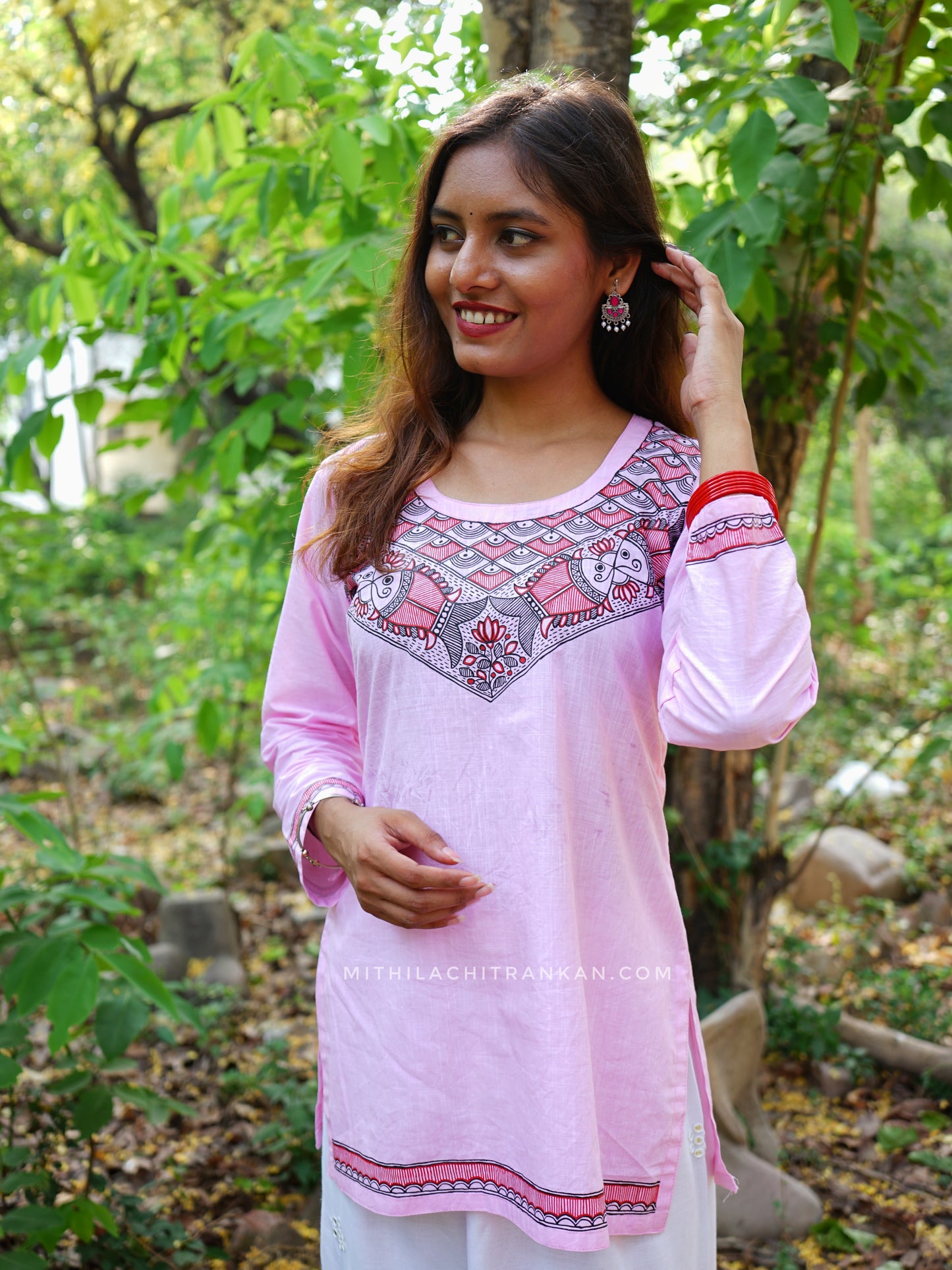 MADHURYA madhubani hand painted cotton kurti