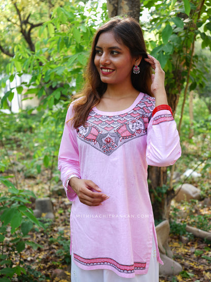 MADHURYA madhubani hand painted cotton kurti