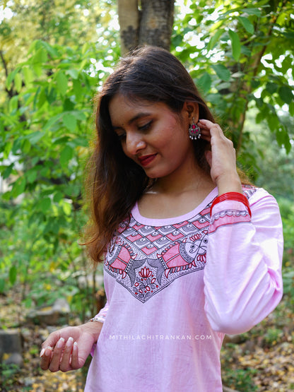 MADHURYA madhubani hand painted cotton kurti