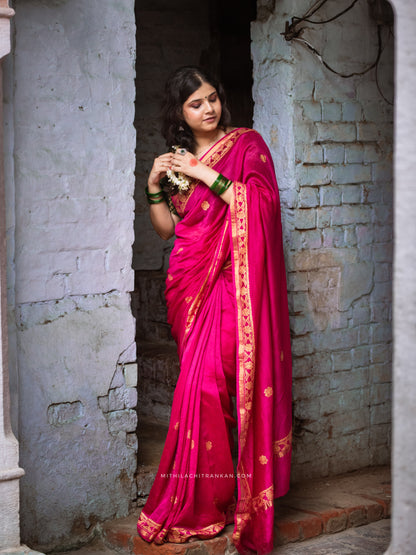 SHRAVANI handpainted chanderi silk saree
