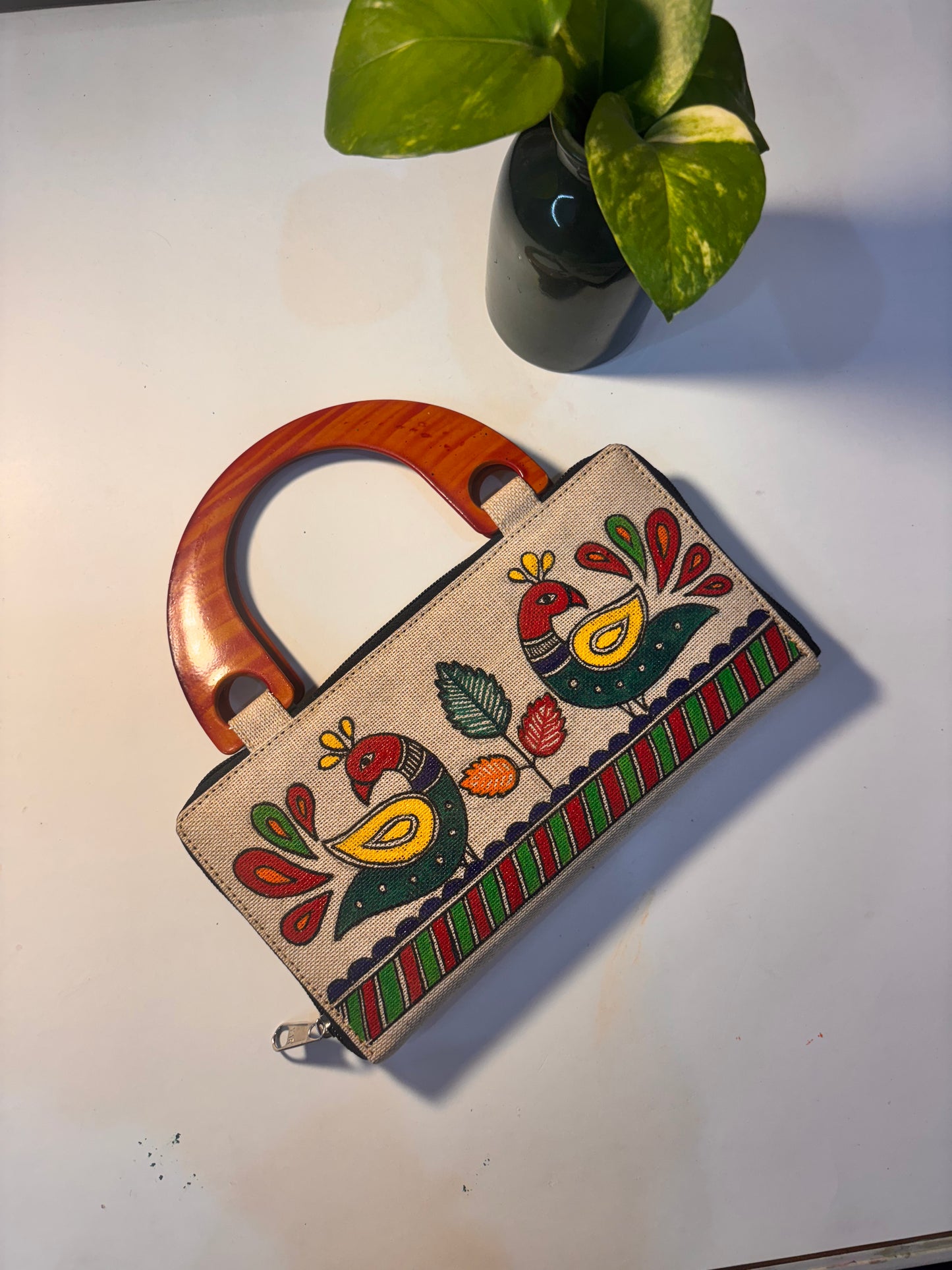 Joda mayur jute handbag