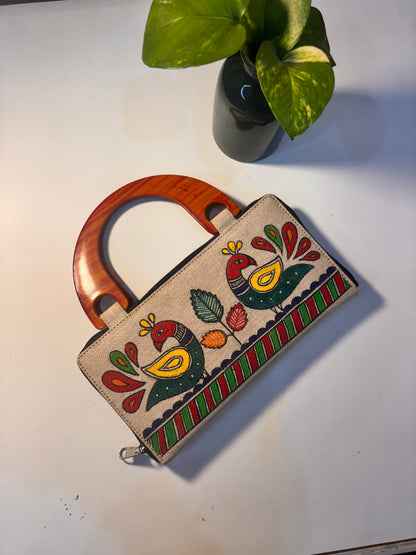 Joda mayur jute handbag