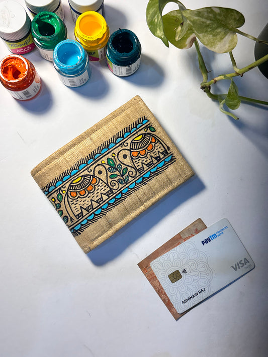 Gajanan handpainted silk wallet