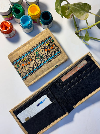 Gajanan handpainted silk wallet