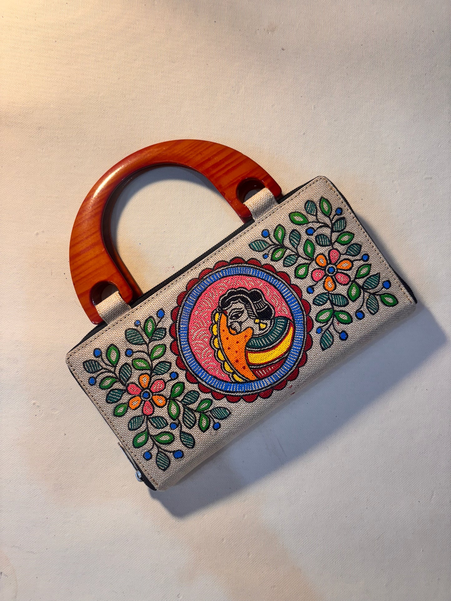 Arpita handpainted jute handbag
