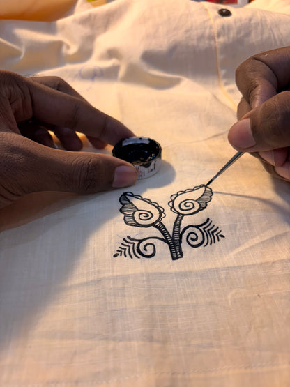 GODNA MOTIFS hand painted shirt