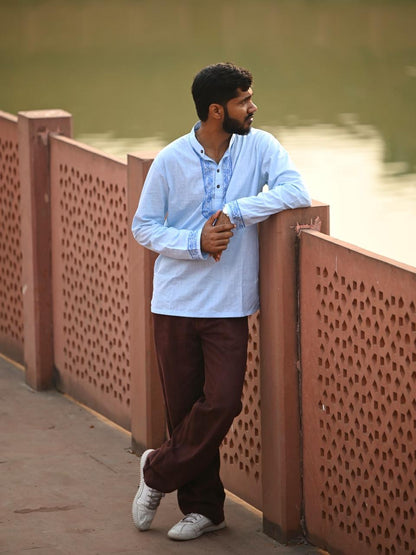 VANYAM madhubani handpainted men’s short kurta