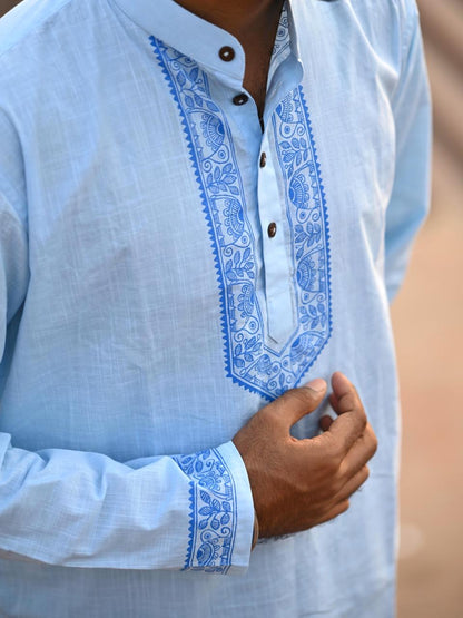 VANYAM madhubani handpainted men’s short kurta